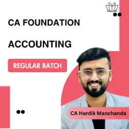 CA Foundation Accounts (Regular Batch) For Sep 26 and Jan 27